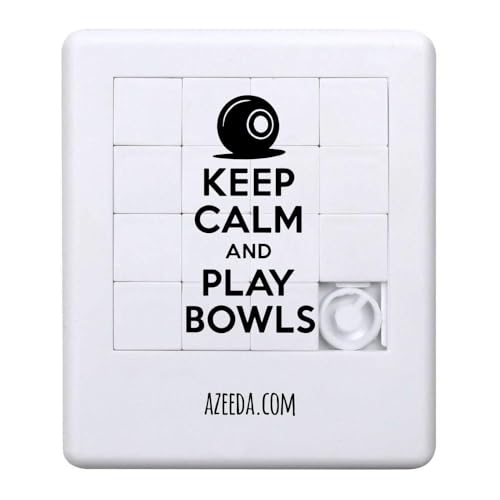Azeeda 'Bleib ruhig und Spiele Bowls' Schiebepuzzle (PZ00036885) von Azeeda