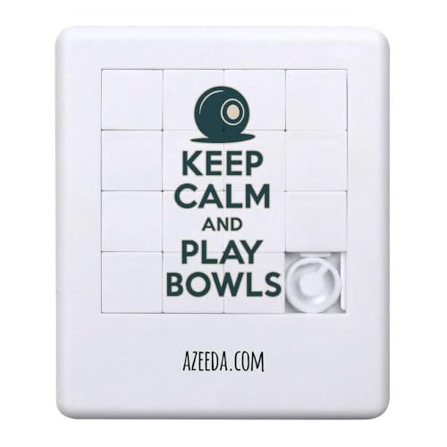 Azeeda 'Bleib ruhig und Spiele Bowls' Schiebepuzzle (PZ00036886) von Azeeda