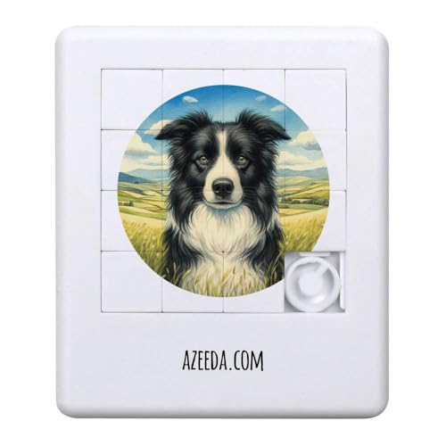 Azeeda 'Border Collie Portrait' Schiebepuzzle (PZ00038448) von Azeeda