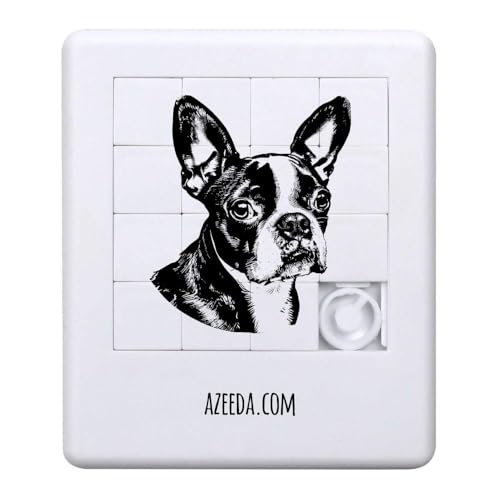 Azeeda 'Boston Terrier Portrait' Schiebepuzzle (PZ00036578) von Azeeda