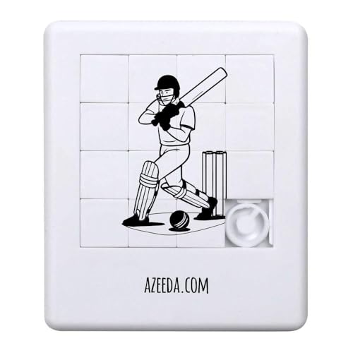 Azeeda 'Cricket-Schlagmann-Aktion' Schiebepuzzle (PZ00036867) von Azeeda
