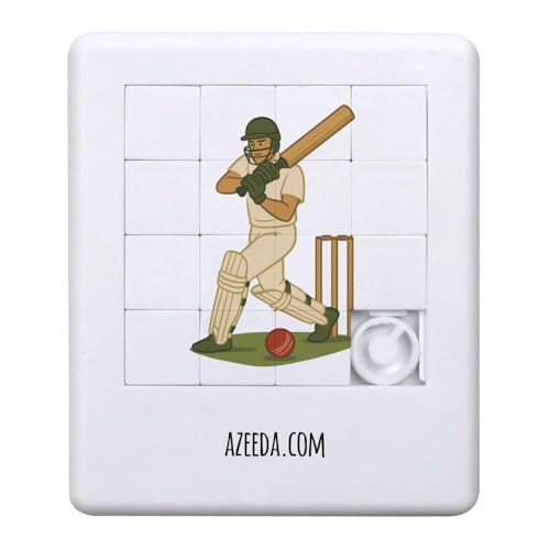 Azeeda 'Cricket-Schlagmann-Aktion' Schiebepuzzle (PZ00036868) von Azeeda