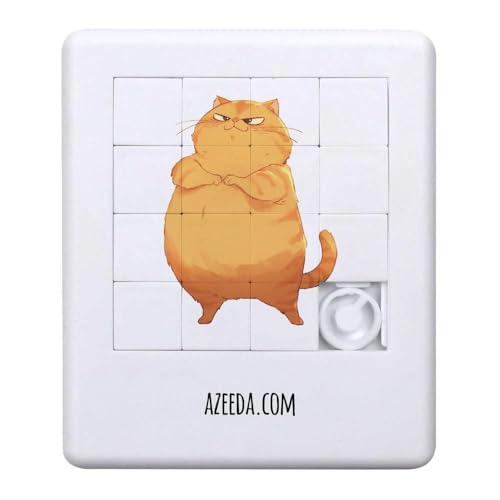 Azeeda 'Dicke Katze stehend' Schiebepuzzle (PZ00036600) von Azeeda