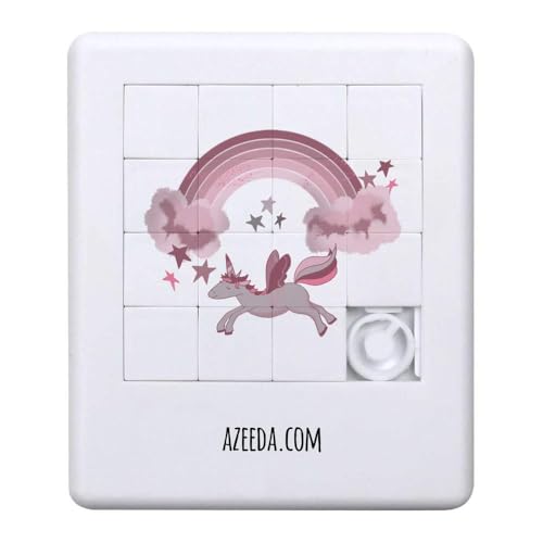 Azeeda 'Einhorn und Regenbogen ' Schiebepuzzle (PZ00026050) von Azeeda