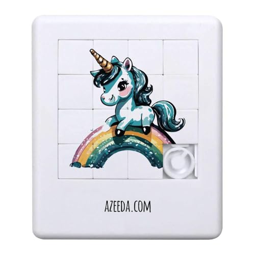 Azeeda 'Einhorn und Regenbogen ' Schiebepuzzle (PZ00029870) von Azeeda