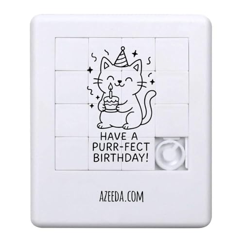 Azeeda 'Geburtstagskatze' Schiebepuzzle (PZ00036816) von Azeeda