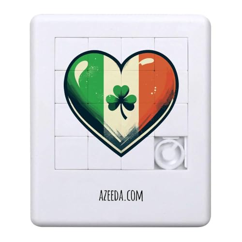 Azeeda 'Irland lieben Herz mit Kleeblatt' Schiebepuzzle (PZ00037450) von Azeeda