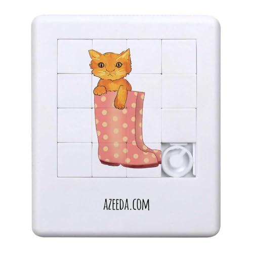 Azeeda 'Kätzchen in Gummistiefeln' Schiebepuzzle (PZ00036654) von Azeeda