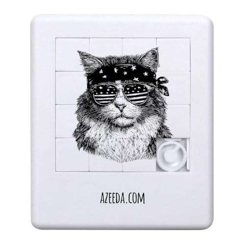 Azeeda 'Katze mit Sonnenbrille' Schiebepuzzle (PZ00037791) von Azeeda