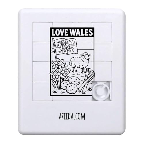 Azeeda 'Liebe Wales' Schiebepuzzle (PZ00036841) von Azeeda