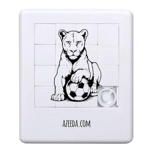 Azeeda 'Löwin mit Football' Schiebepuzzle (PZ00037828) von Azeeda