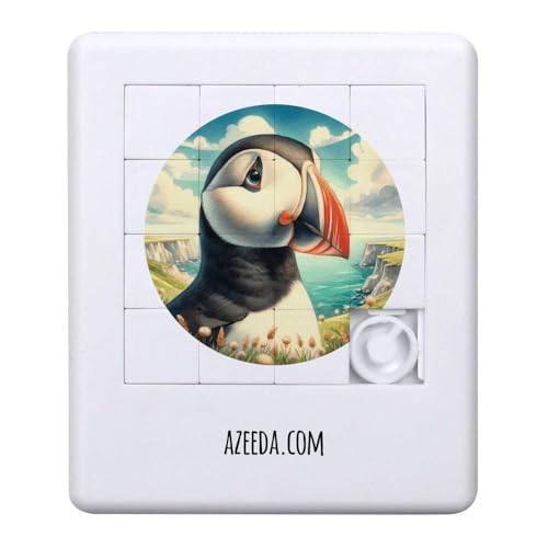 Azeeda 'Papageientaucher-Vogelporträt' Schiebepuzzle (PZ00037614) von Azeeda