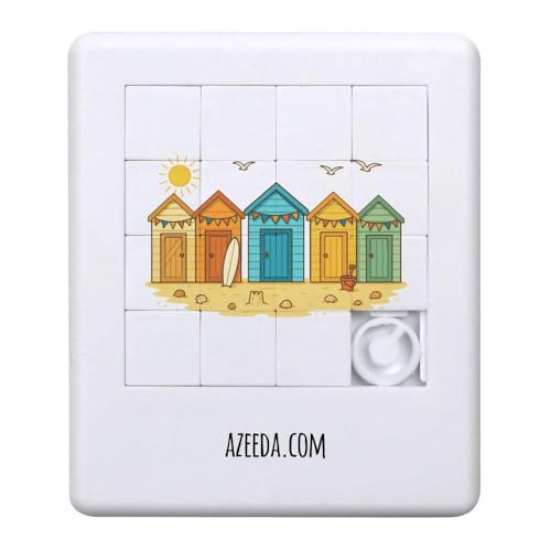 Azeeda 'Reihe der Strandhütten' Schiebepuzzle (PZ00038266) von Azeeda