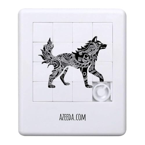 Azeeda 'Stammeswolf-Seitenansicht' Schiebepuzzle (PZ00036539) von Azeeda