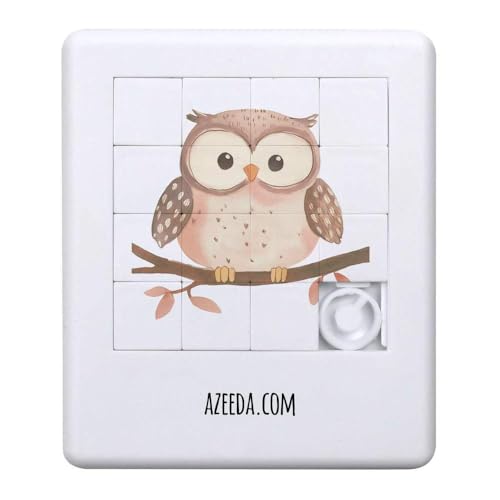 Azeeda 'Süße Eule auf AST' Schiebepuzzle (PZ00037572) von Azeeda
