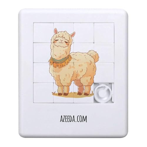 Azeeda 'Süßes Lama stehend' Schiebepuzzle (PZ00036587) von Azeeda