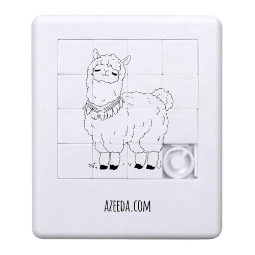Azeeda 'Süßes Lama stehend' Schiebepuzzle (PZ00036588) von Azeeda