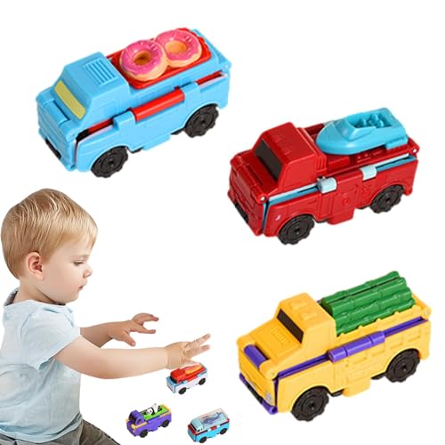 Aznever Auto-Spielzeugset, verwandelbare Autos - Verwandelbare -Spielzeugautos für Kinder | Spielzeugfahrzeuge für Jungen und Mädchen im Vorschulalter zur Verbesserung der Eltern-Kind-Interaktion von Aznever