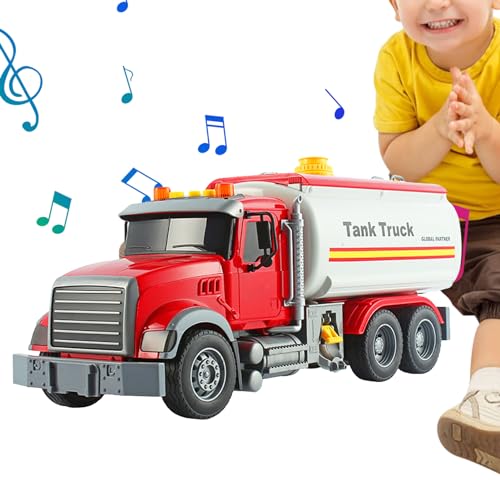 Aznever Feuerwehr-Rettungswagen-Spielzeug - Sound & Light Trucks Spielzeug für Jungen - Lagern Sie Wassertankwagen, fügen Sie Wasser hinzu, u Autospielzeug zu sprühen, Trägheit von Aznever