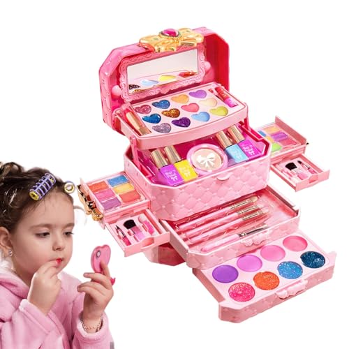 Aznever Kinder-Make-up-Set für Mädchen,Kinder-Make-up-Set für Mädchenspielzeug - Waschbares Kleinkind-Make-up-Set - Echtes waschbares Rollenspiel-Kosmetik-Set, Spielzeug, Kinder-Make-up-Set für von Aznever