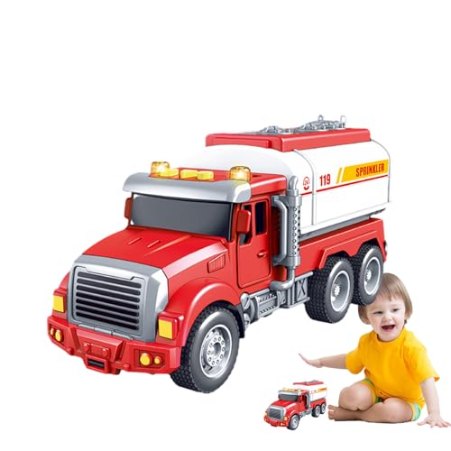 Aznever Reibungsautos | Interaktives Baufahrzeug-Spielzeug mit Lichtern und Geräuschen,LKW-Spielzeug für Kinder, Jungen und Mädchen ab 4 Jahren, Baufahrzeuge von Aznever