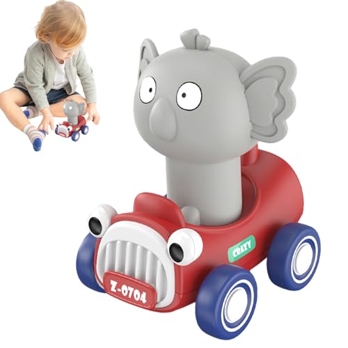 Aznever Spielzeugautos zum Aufziehen | Cartoon-Tier-Lernspielzeug - Entzückendes, lustiges, kreatives Pull-Back-Press-and-Go-Fahrzeug, interaktives Spielzeug, Geburtstagsgeschenke für Kinder, Jungen von Aznever
