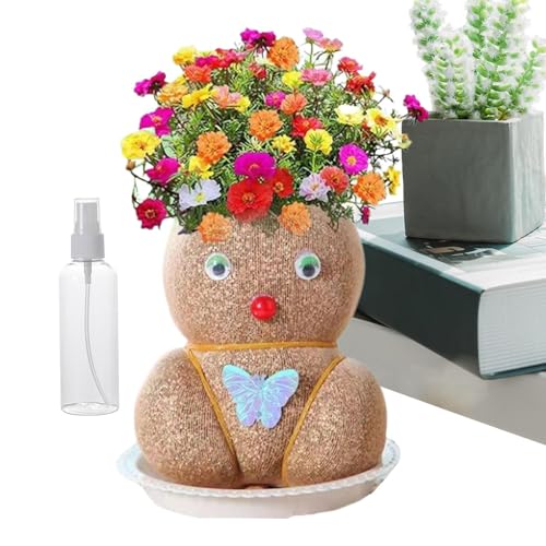 Grassuppe, Graskopfpuppe | Zeigen Sie Ihre eigenen haarigen Kits | Bildungsvorräte mit Tabletts und Sprühflaschen, um Kinder zu kultivieren, die die Fähigkeit zur Gartendekoration für Frauen Grassuppe, Graskopfpuppe | Zeigen Sie Ihre eigenen haarigen Kits | Bildungsvorräte mit Tabletts und Sprühflaschen, um Kinder zu kultivieren, die die Fähigkeit zur Gartendekoration für Frauen von Aznever