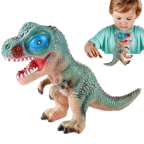 Sound-Dinosaurier-Spielzeug, Soft Gum Vocal Dinosaur, Realistische Gummi-Quietsch-Dinosaurier-Spielzeugfiguren mit Sound, Lehrreiches und unterhaltsames Gummi-Dinosaurier-Modellspielzeug für Jungen, M von Aznever