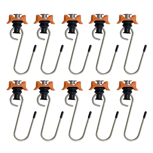 Track -Binde -Haken, S Track Bindung,Gleisbiegestütze Rail Kit | 10x Mehrzweckringe für RVS-Frachtwagen Aluminium-Schiene Reparaturschnalle von Aznever