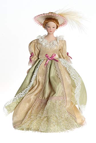 Aztec Imports, Inc. Puppenhaus Miniatur Menschen 1:12 Victorian Lady in Beige Abendkleid von Aztec Imports, Inc.