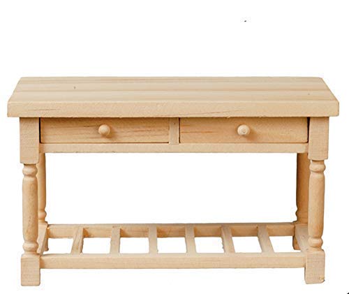 Melody Jane Puppenhaus Küche Tisch Werkbank Miniatur Bare Holz Möbel von Aztec Imports Inc