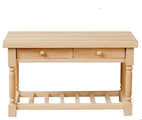 Melody Jane Puppenhaus Küche Tisch Werkbank Miniatur Bare Holz Möbel Melody Jane Puppenhaus Küche Tisch Werkbank Miniatur Bare Holz Möbel von Aztec Imports Inc