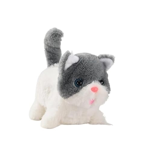 AzurePure Kätzchen-Plüschtier, elektrisch, interaktiv, Katze, Stofftier, miauend, mit wedelndem Schwanz, mit dem Kopf nickend, Katzenspielzeug for Kinder, Geschenk katzenspielzeug Maus(4) von AzurePure