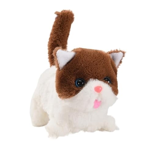 AzurePure Kätzchen-Plüschtier, elektrisch, interaktiv, Katze, Stofftier, miauend, mit wedelndem Schwanz, mit dem Kopf nickend, Katzenspielzeug for Kinder, Geschenk katzenspielzeug Maus(5) von AzurePure