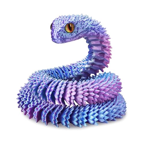 AzureRay 3D Gedruckter Schlangen, Spielzeug mit Dracheneier 3D, Bewegliche 3D Figuren, Fidget Toys für Erwachsene & Kinder, Ostern Geschenke & Schreibtischdekoration von AzureRay