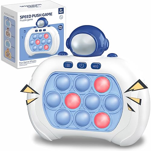 Azyh Quick Push Game Fidget Toys Pro für Kinder Erwachsene, Handheld-Spiel, schnelle Puzzle-Spielmaschine, Push-Bubble-Stressspielzeug, Entlastung, Partygeschenke, Geschenke für Jungen (blauer Azyh Quick Push Game Fidget Toys Pro für Kinder Erwachsene, Handheld-Spiel, schnelle Puzzle-Spielmaschine, Push-Bubble-Stressspielzeug, Entlastung, Partygeschenke, Geschenke für Jungen (blauer von Azyh
