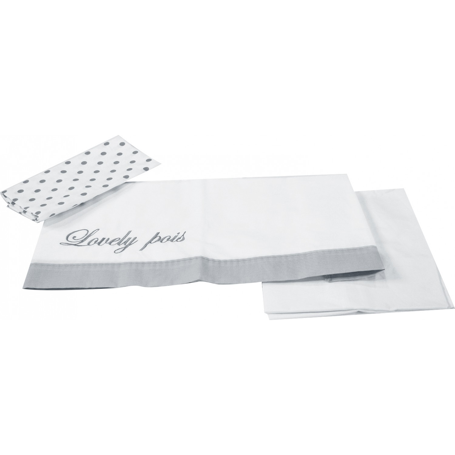 Blaue Blätter für Kinderbett Kontakt Design Lovely Pois White Grey Blaue Blätter für Kinderbett Kontakt Design Lovely Pois White Grey von Azzurra Design
