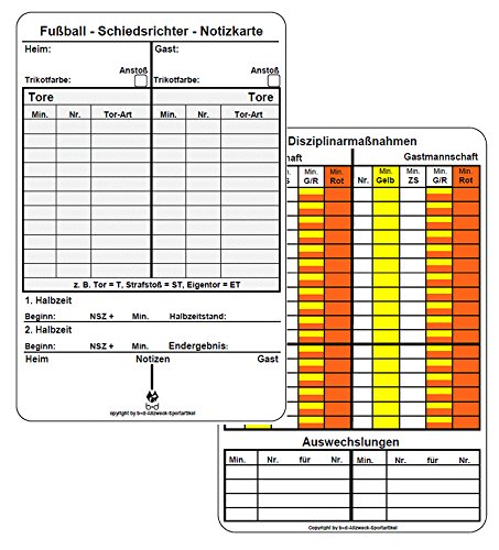 B+D Spielnotizkarten Fußball Neue Generation 250 Stück B+D Spielnotizkarten Fußball Neue Generation 250 Stück von B+D