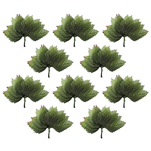 B Baosity 120 Künstliche Blätter für DIY Garland Kranz Hochzeitsfeier Blumenstrauß von B Baosity