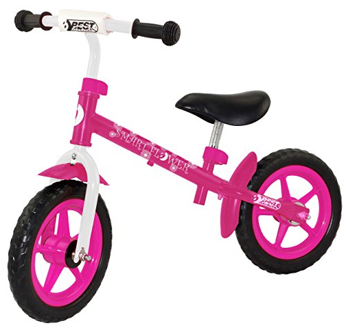 Best Sporting Laufrad für Kinder ab 2-3 Jahre, 12 Zoll Räder pannensicher, Farbe: pink-weiß von B Best Sporting