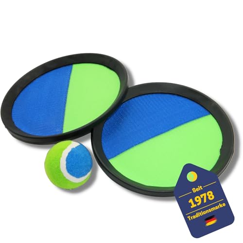 Best Sporting Magic Catch Set in grün/blau I mit 2 Fangscheiben & 1 elastischen Ball I Klett Spiele für Erwachsene & Kinder I Wurf Ball Spiel I Outdoor Spiele für Kinder I Wurfspiele für Draußen von B Best Sporting