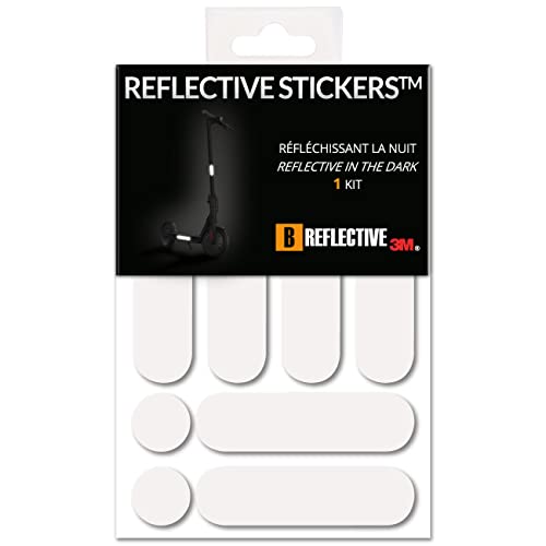 B REFLECTIVE - Set Aufkleber Reflektor Streifen für 2 Elektroroller, Elektrofahrrad, ... - Selbstklebende Aufkleber - 3M™ Technology – Hohe Sichtbarkeit – Optimierte Haftung - Design & Diskret von B REFLECTIVE