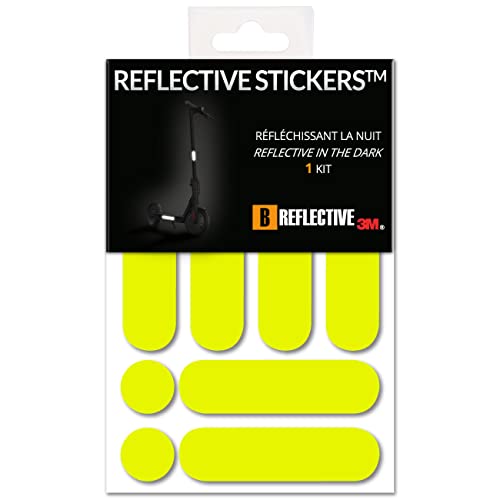 B REFLECTIVE - Set Aufkleber Reflektor Streifen für 2 Elektroroller, Elektrofahrrad, ... - Selbstklebende Aufkleber - 3M™ Technology – Hohe Sichtbarkeit – Optimierte Haftung - Design & Diskret von B REFLECTIVE