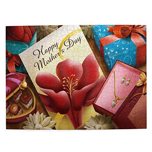 Happy Mother's Day Jigsaw Puzzles 500 Pcs Wooden Large Poster Puzzle Game Artwork for Adults 20.4 x 15 Inch Happy Mother's Day Jigsaw Puzzles 500 Pcs Wooden Large Poster Puzzle Game Artwork for Adults 20.4 x 15 Inch von B TREE