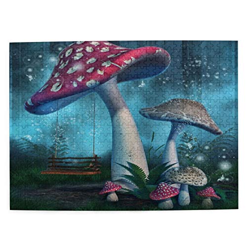 Magic Green Forest Red Mushroom Jigsaw Puzzles 500 Pcs Wooden Large Poster Puzzle Game Artwork for Adults 20.4 cmx15 Inch Magic Green Forest Red Mushroom Jigsaw Puzzles 500 Pcs Wooden Large Poster Puzzle Game Artwork for Adults 20.4 cmx15 Inch von B TREE