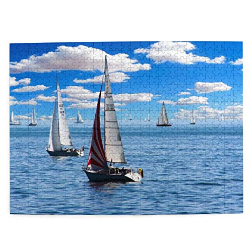 Segelboot im Ozean Puzzles 500 Teile, Holz Großes Poster Puzzle Spiel Kunstwerk für Erwachsene 20,4 x 15 Zoll Segelboot im Ozean Puzzles 500 Teile, Holz Großes Poster Puzzle Spiel Kunstwerk für Erwachsene 20,4 x 15 Zoll von B TREE