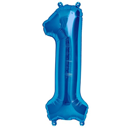 ballonfritz® Ballon Zahl 1 in Blau - XXL 40"/102cm - Folienballons für Luft oder Helium als Geburtstag, Jubiläum, Hochzeit oder Abschluss Geschenk, Party Dekoration oder Überraschung ballonfritz® Ballon Zahl 1 in Blau - XXL 40"/102cm - Folienballons für Luft oder Helium als Geburtstag, Jubiläum, Hochzeit oder Abschluss Geschenk, Party Dekoration oder Überraschung von ballonfritz