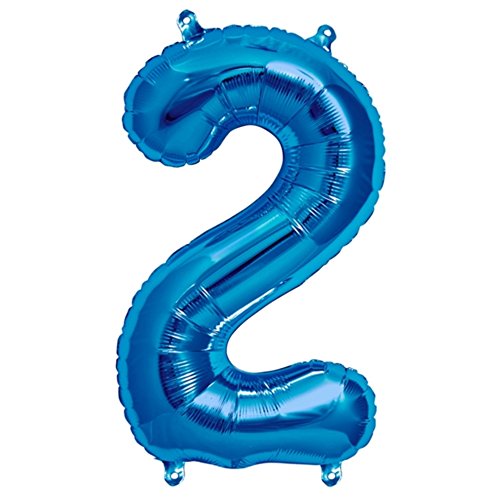 ballonfritz® Ballon Zahl 2 in Blau - XXL 40"/102cm - Folienballons für Luft oder Helium als Geburtstag, Jubiläum, Hochzeit oder Abschluss Geschenk, Party Dekoration oder Überraschung ballonfritz® Ballon Zahl 2 in Blau - XXL 40"/102cm - Folienballons für Luft oder Helium als Geburtstag, Jubiläum, Hochzeit oder Abschluss Geschenk, Party Dekoration oder Überraschung von ballonfritz