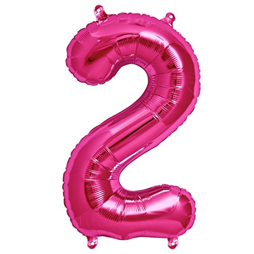 ballonfritz® Ballon Zahl 2 in Pink - XXL 40"/102cm - Folienballons für Luft oder Helium als Geburtstag, Jubiläum, Hochzeit oder Abschluss Geschenk, Party Dekoration oder Überraschung ballonfritz® Ballon Zahl 2 in Pink - XXL 40"/102cm - Folienballons für Luft oder Helium als Geburtstag, Jubiläum, Hochzeit oder Abschluss Geschenk, Party Dekoration oder Überraschung von ballonfritz