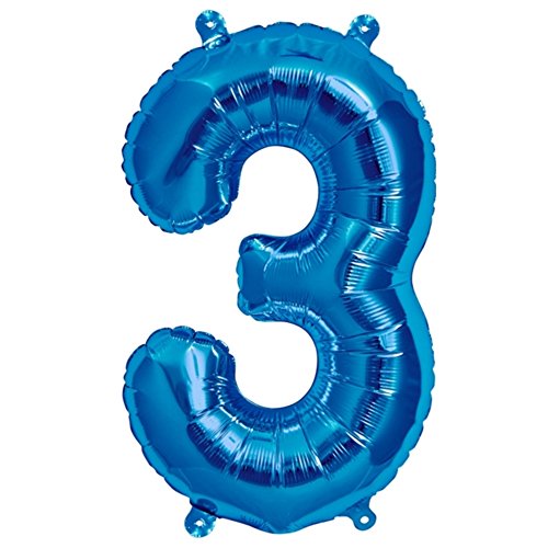 ballonfritz® Ballon Zahl 3 in Blau - XXL 40"/102cm - Folienballons für Luft oder Helium als Geburtstag, Jubiläum, Hochzeit oder Abschluss Geschenk, Party Dekoration oder Überraschung ballonfritz® Ballon Zahl 3 in Blau - XXL 40"/102cm - Folienballons für Luft oder Helium als Geburtstag, Jubiläum, Hochzeit oder Abschluss Geschenk, Party Dekoration oder Überraschung von ballonfritz